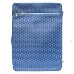  Goyard "в елочку" голубой PVC покрытие парусина кожа дорожная сумка сумка синий 0107 GOYARD мужской 