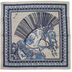 未使用品 エルメス カレH 65 シュヴァル パンク バンダナ Cheval Punk Bandana シルク カシミヤ エトゥープ 0586 HERMES