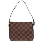 美品 ルイ ヴィトン トゥルースメイクアップ ダミエ ブラウン ハンドバッグ LV 0198 LOUIS VUITTON