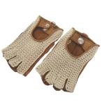  прекрасный товар Hermes перчатки перчатка хлопок peka Lee кожа Brown 0941 HERMES