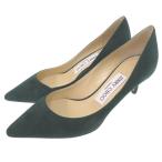 未使用品 ジミーチュウ ROMY60 ポインテッドトゥ パンプス スウェード ダークグリーン 0527 JIMMY CHOO レディース