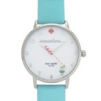 ショッピングケイトスペード 新品同様 ケイトスペード KSW1104 SS レザー ホワイト クオーツ 腕時計 白文字盤 1453 Kate Spade