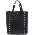 ショッピングスタッズ 美品 ジミーチュウ 2WAY スタースタッズ ブリア レザー ブラック トートバッグ 黒 0429 JIMMY CHOO
