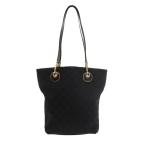 美品 グッチ GGキャンバス 120840 GGキャンバス レザー ブラック 0498 黒 トートバッグ GUCCI
