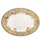 未使用 ヴェルサーチ プレート Le jardin de Versace ル ジャルダン 大皿 ポーセリン 磁器 ゴールド 食器 水色 1121 VERSACE