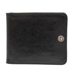 ショッピングHEARTS 美品 クロムハーツ 1snap ワンスナップ クロスボール レザー ブラック 二つ折り財布 黒 1254 CHROME HEARTS