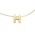 美品 エルメス ポップアッシュ ポップH メタル アイボリー ネックレス 0164 HERMES