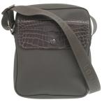 ショッピングロンシャン 美品 ロンシャン ナイロン/型押しレザー グレー系 ショルダーバッグ 0538 Longchamp