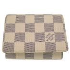 ショッピングダミエ 美品 ルイ ヴィトン アズール アンヴェロップ カルトドゥヴィジット ダミエ N61746 カードケース ホワイト LV 0719 LOUIS VUITTON