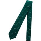 新品同様 エルメス H柄 シルク グリーン 緑 ネクタイ 1349 HERMES