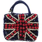 美品 アンテプリマ ミニ ユニオンジャック ワイヤー ブルー ハンドバッグ 0607 ANTEPRIMA