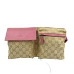グッチ 28566 GGキャンバス ベージュ ピンク ボディバッグ ウエストバッグ 0422 GUCCI