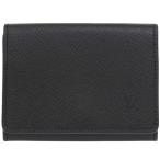  прекрасный товар Louis Vuitton Anne veropkarutodu vi jitoNM Taiga M64595 IC chip черный футляр для карточек LV 1072 б/у LOUIS VUITTON