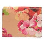  не использовался товар Gucci футляр для карточек кошелек футляр для визитных карточек цветок цветочный принт футляр для карточек 410120 бежевый 0371 б/у GUCCI