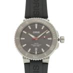 新品同様 オリス アクイス デイト 01 733 7730 4153 SS ラバー グレー 自動巻き 腕時計 1336 ORIS