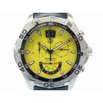 美品 タグホイヤー アクアレーサー CAF101D クロノグラフ クオーツ式 メンズ 腕時計 黄文字盤 0111  TAG HEUER