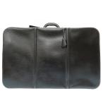  Hermes Vintage кожа багажник путешествие сумка сумка античный черный 0034 HERMES мужской 