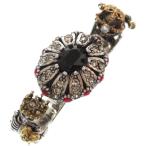新品同様 アレキサンダーマックイーン スカル ラインストーン ダブル リング 指輪 13.5号 シルバー 0238 Alexander McQueen アクセサリー