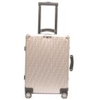  прекрасный товар Fendi × Rimowa FF Logo 33L aluminium серебряный черный 97190003 дорожная сумка сумка серебряный чёрный 0244 FENDI × RIMOWA