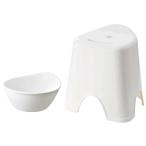 IKEA Ikea GRUMLANgru пятно n табурет & умывание миска 2 позиций комплект ванна стул стул 