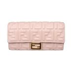 フェンディ 2つ折り長財布 バゲット コンチネンタル 8M0251 AAJD F1D3P FFロゴ ナッパレザー ピンク ゴールド金具 FENDI