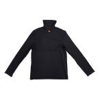 フェンディ 長袖 ハイネック カットソー FY0983 AH19 F0QA1 Mサイズ ロゴプレート ブラック ゴールド金具 FENDI