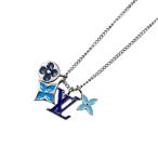 ショッピングヴィトン ルイヴィトン ネックレス ペンダント LV インスティンクト エナメル M00917 モノグラム フラワー ブルー シルバー LOUIS VUITTON