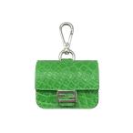 フェンディ AirPods Proケース バケット 7AS157 AD1N F17UZ クロコダイル グリーン シルバー金具 FENDI