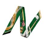  Hermes шелк шарф tsui Lee . лошадь line .H061829S 13nowa-ru зеленый черный Brown Cavalcades HERMES