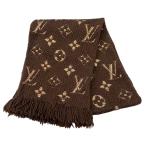 ショッピングモノグラム ルイヴィトン マフラー エシャルプ・ロゴマニア・シャイン M71383 モノグラム ブラウン ゴールド LOUIS VUITTON