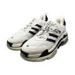 バレンシアガ×アディダスコラボ スニーカー トリプルS 710020 43サイズ メッシュ トレフォイル ロゴ ホワイト ブラック BALENCIAGA×adidas