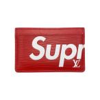 ルイヴィトン×シュプリーム カードケース ポルトカルト・サーンプル M67712 エピ ロゴ レッド ホワイト LOUIS VUITTON×Supreme