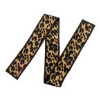  Louis Vuitton шелк шарф частота - Leopard M72394 леопардовая расцветка Brown черный LOUIS VUITTON