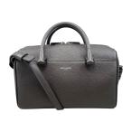サンローラン ハンドバッグ ショルダーバッグ ベイビーダッフル CLD330958 レザー ロゴ グレー SAINT LAURENT