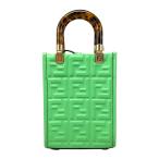 フェンディ ハンドバッグ ショルダーバッグ サンシャイン ショッパー スモール 8BS051 AMCI レザー べっ甲 FFロゴ グリーン ゴールド金具 FENDI