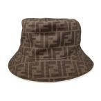フェンディ 帽子 バケットハット 65069990 FXQ697 AK6R F0MR9 Mサイズ FFロゴ ブラウン FENDI