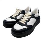 グッチ スニーカー GGエンボス チャンキー 684911 34 1/2 カーフレザー ホワイト ブラック GUCCI