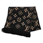 ショッピングモノグラム ルイヴィトン マフラー エシャルプ・ジャイアントモノグラム ジャングル M75885 ウール シルク レオパード ノワール ブラック ブラウン LOUIS VUITTON
