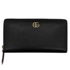 ショッピングgucci グッチ 長財布 ダブルG バイカラー ジップアラウンドウォレット 456117 ブラック レッド レザー GUCCI