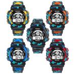  камуфляж камуфляж водонепроницаемый водонепроницаемый наручные часы Junior Kids детский цифровой спорт часы мужчина девочка ученик начальной школы уличный входить .... класс .. соответствие требованиям праздник сувенир LED