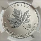 2025 год Canada Maple leaf 1/2oz 4 доллар серебряная монета Elizabeth 2.NGC фирма оценка Rebirth устойчивый PF70 First Release 