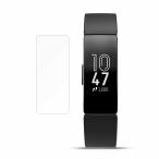 Fitbit InspireHR 用 保護フィルム 曲面対応 光沢仕様 ブルーライトカット フィルム キズ修復