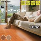 ホットカーペット 2畳 電気カーペット 本体 防水 176cm×176cm フローリング調 ブラウン ベージュ 木目調 JPJ201WB JPJ201WC ライフジョイ
