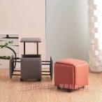 スツール おしゃれ 5in1 収納 5脚 椅子 イス キューブスツール スタッキングチェア ソフトスツール （株）C&Jチェア 正方形 インテリア 家具 訳あり