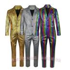 ショッピングスパンコール スーツスパンコールジャケットパンツセット衣装メンズステージ衣装舞台衣装カラオケ衣装（株）C&J男性発表会ダンス衣装セットアップスーツカラースーツパ