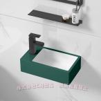 壁掛け手洗い器ミニ手洗い器排水セット付きコンパクト小型おしゃれ洗面ボウルC&J陶器製洗面ボール洗面鉢手洗いボウル小さなトイレに適しシンプルバル