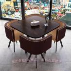 レストランのテーブルと椅子のセットオフィス会議室の応接室90センチ木製リビングキッチン用の正方形テーブルキッチンレストランのテラスヴィンテージスタイル1