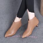 ブーティ ピンヒール 歩きやすい ショートブーツ ハイヒール 美脚 ピンヒール 3センチ 疲れにくい アンクルブーツ レディース バックジッパー錦 通勤 オフィス