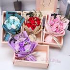 ソープフラワー 花束 ボックス付き 紙袋付き 7輪 ブーケ フレグランスソープフラワー 枯れない花 花 造花 プレゼント ギフト 母の日 バレンタイン 誕生日