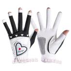  женский Golf перчатка палец . cut перчатки UV cut Heart модный ногти cut Golf сопутствующие товары C&amp;J Golf перчатка обе рука ногти весна лето осень стоимость доставки 